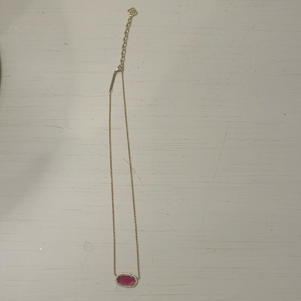 Hot Pink Diamond Traced Kendra Scott Neclace